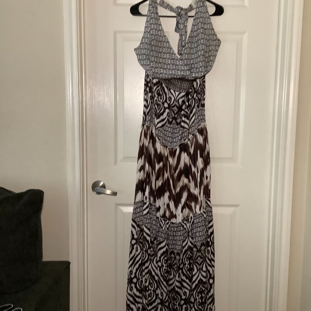 Eve Mendes zebra wild maxi dress - Picture 2 of 7